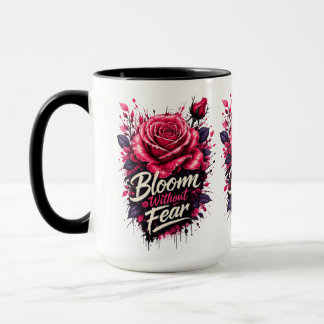 Rose "Blühe Ohne Angst" Zweifarbiges Kaffeetasse