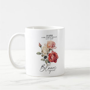 Rose blühen wieder inspirierend kaffeetasse
