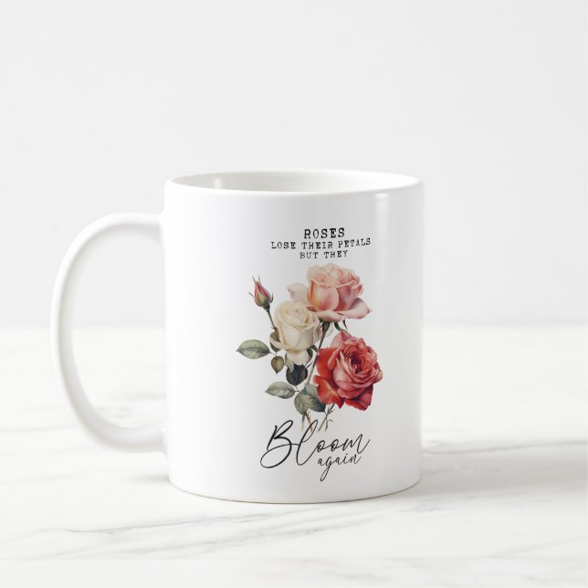 Rose blühen wieder inspirierend kaffeetasse (Links)