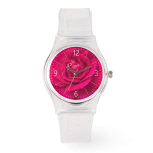 Rose Blume Armbanduhr