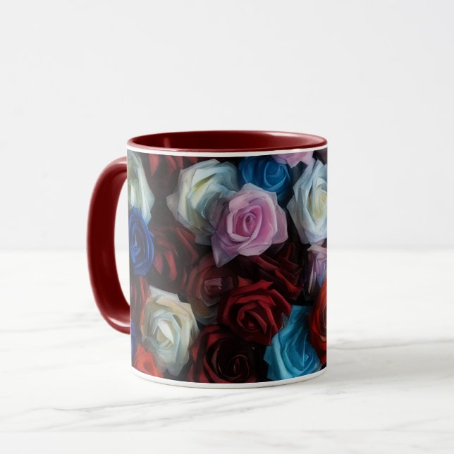 Rose Blume Art Tasse Cup (Vorderseite Links)