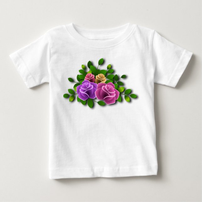 Rose Blume Baby T-shirt (Vorderseite)