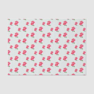 Rose Blume Botanisches Aqua Pink Seidenpapier