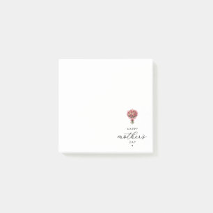 Rose Blume Bouquet Happy Mother Day Elegante Post-it Klebezettel