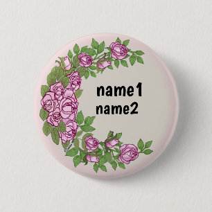 Rose Blume Button
