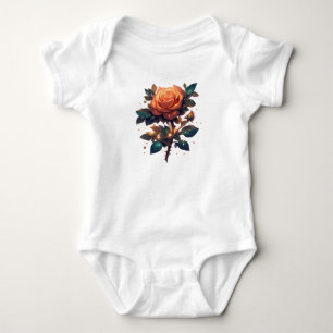 Rose Blume - Elegantes Blumendesign für Kinder Baby Strampler
