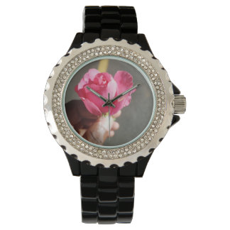 Rose Blume eWatch Armbanduhr