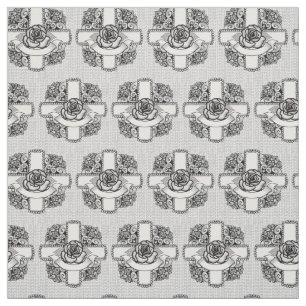 Rose Blume Filigree Christlich Cross Stoff