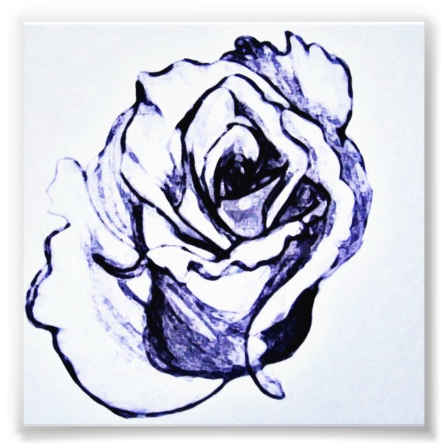 Rose Blume Fotodruck (Vorne)