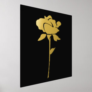 Rose Blume Goldener Frühling Sommer Foliendrucke