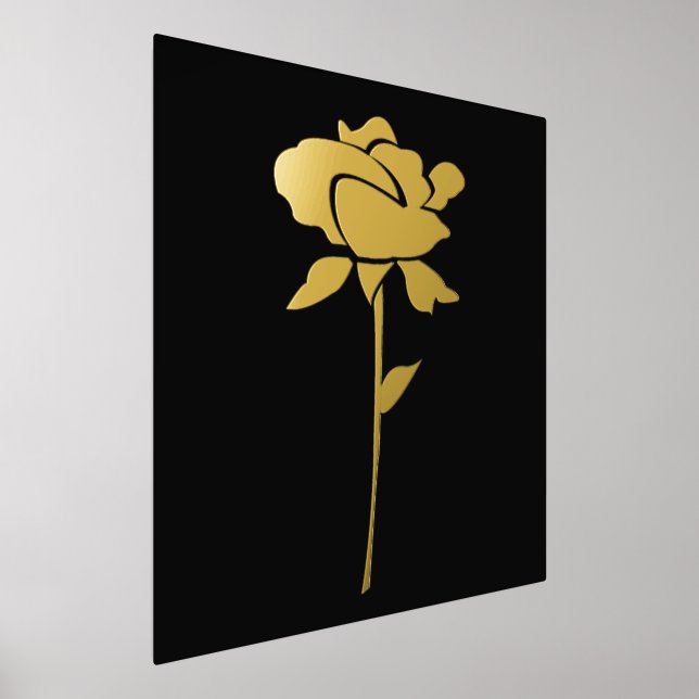 Rose Blume Goldener Frühling Sommer Foliendrucke (Ablage )