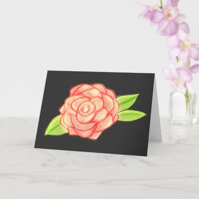 Rose Blume Karte (Orchidee)