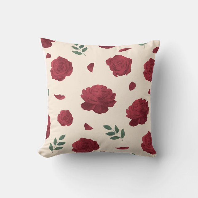 Rose Blume Kissen (Vorderseite)