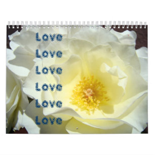 Rose-Blume Liebe-Liebe-Liebe Kalender