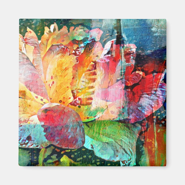 Rose Blume Magnet (Vorne)