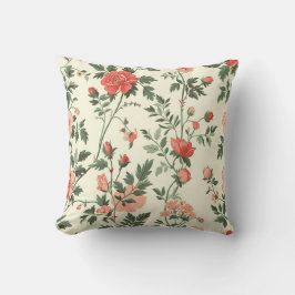 Rose Blume Muster Kissen