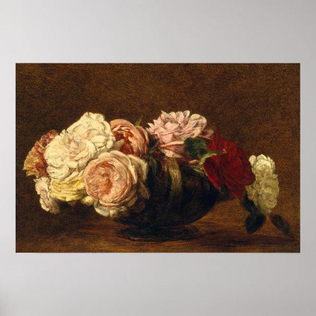 Rose Blume noch immer Lebensgemälde Poster (Vorne)