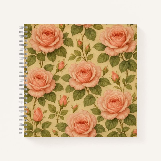 Rose Blume Notebook. Notizbuch (Vorderseite)