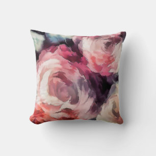 Rose Blume Ölmalerei abstrakter Blumendruck b Kissen