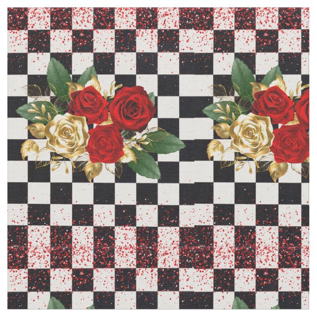 ROSE, BLUME, PATTERN STOFF (Nahaufnahme)