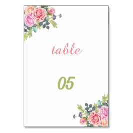 Rose Blume Personalisiert Hochzeit Tischnummer