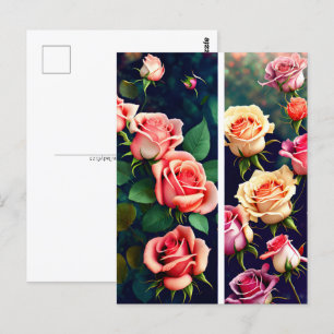 Rose, Blume, Postübergänge Postkarte
