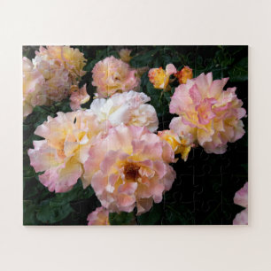 Rose Blume, rosa Gelbe Rosen Puzzle