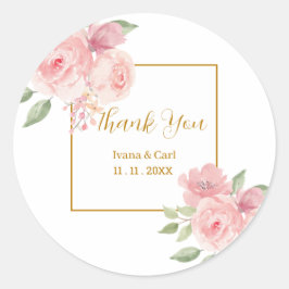 ROSE Blume Runder Aufkleber