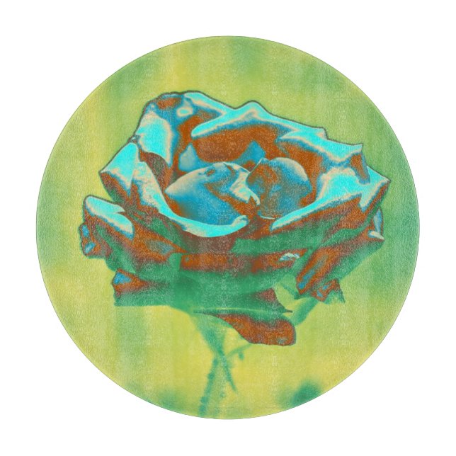 Rose Blume Schneidebrett (Vorderseite)