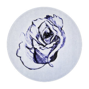 Rose Blume Schneidebrett