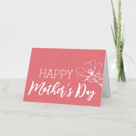 Rose Blume Sketch Happy Mother Day Real Silver