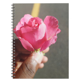Rose Blume Spiral Foto Notebook Notizblock