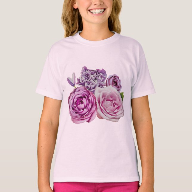 Rose Blume T-Shirt (Vorderseite)