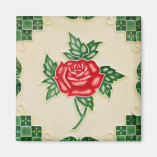 Rose Blume Tile Magnet