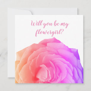 Rose Blume, Werden Sie meine Blumenkarten sein? Dankeskarte