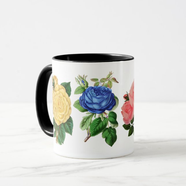 Rose Blumen Blume Florenz Tasse (Vorderseite Links)