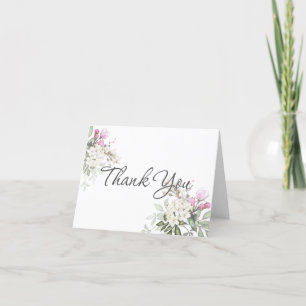 Rose Blumendusche und Gründusche Danke Karte