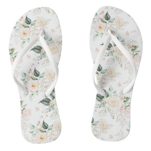 Rose Blumengartenmuster Flip Flops
