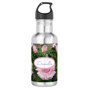 Rose Blumengebäck Rose Vintag Garten Frauen Rosa G Edelstahlflasche
