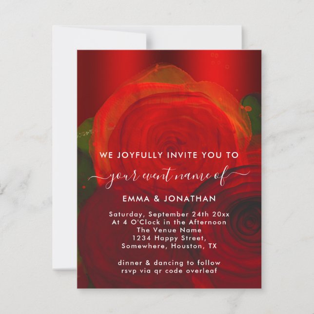 Rose Blumenkode Rotwein Elegante (Vorderseite)