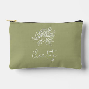 Rose Blumenkohl Individuelle Name Zubehörtasche