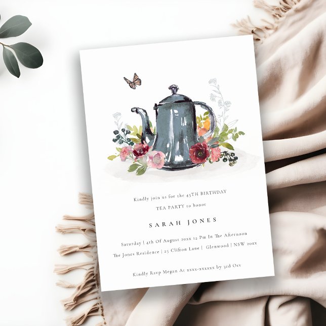 Rose Blumenkohl jedes Alter Geburtstag Einladung (Von Creator hochgeladen)