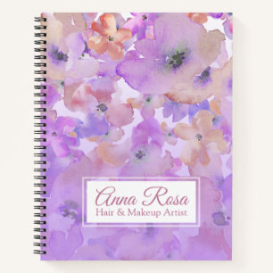 *~* Rose Blumenlavender & Pink Pasta Wasserfarbe Notizbuch
