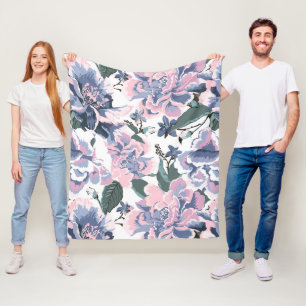 Rose Blumenmuster Elegantes Design Fleecedecke