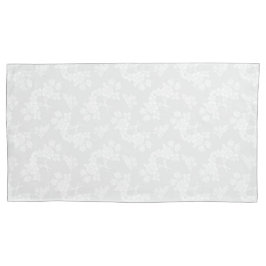 Rose Blumenmuster Weiß über warmes, hellgrau Kissenbezug