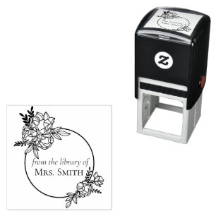 Rose Blumenrahmen aus der Bibliothek von Permastempel