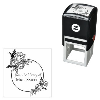 Rose Blumenrahmen aus der Bibliothek von Permastempel