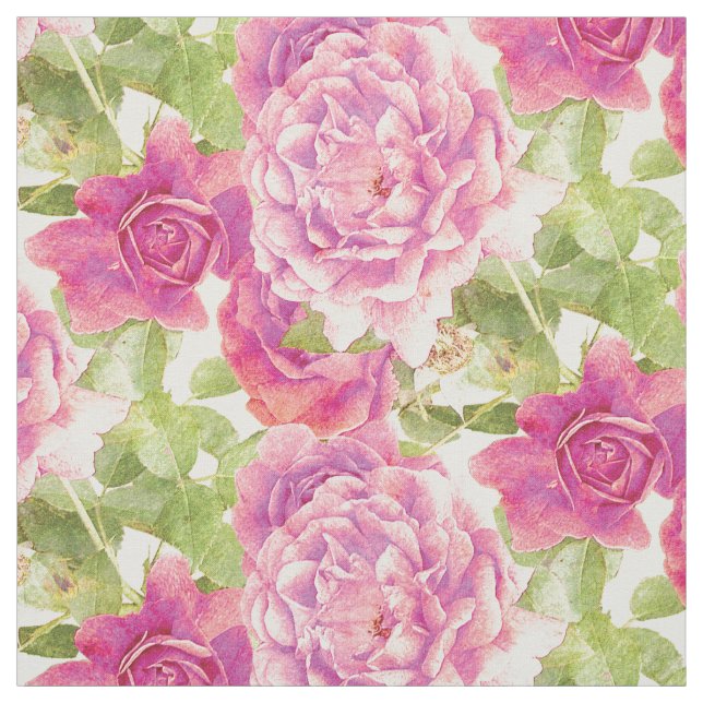 Rose Blumenrosa Stoff (Muster)
