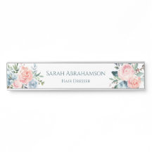 Rose Blumenschild Namensschild