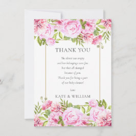 Rose Blumenschmuckgedicht Dankeskarte